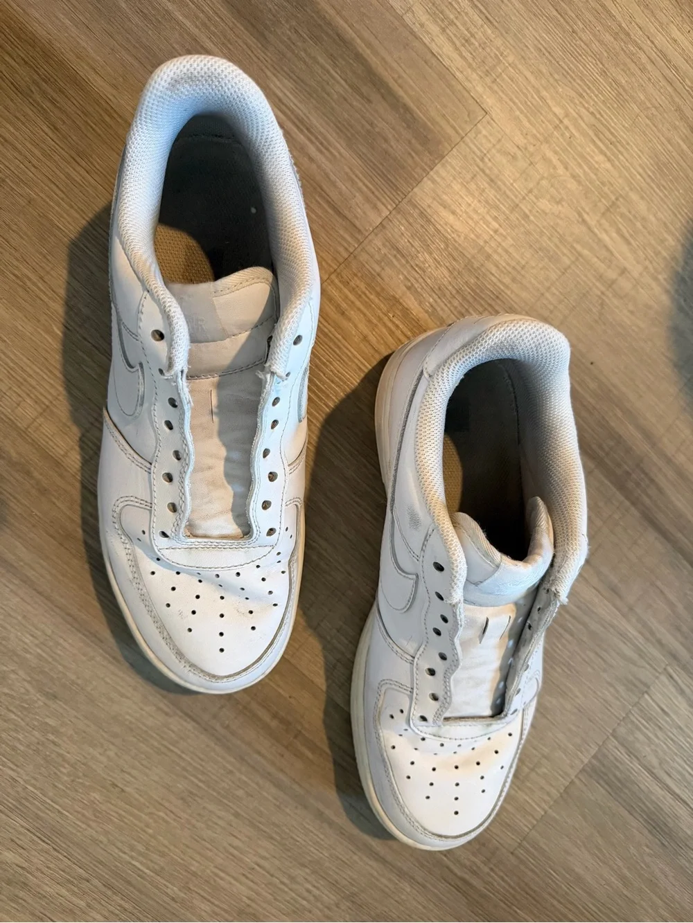 Nike White Low-Top Leather Sneakers